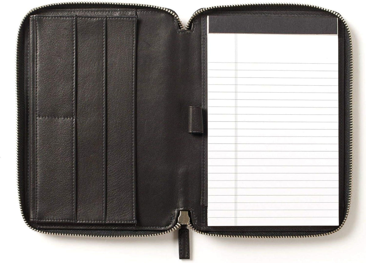 Cognac Full Grain Leather A5 Zippered Portfolio K680616
