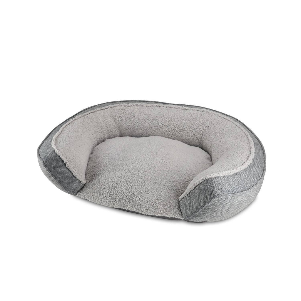 Gray Oval Dog Bed T9863