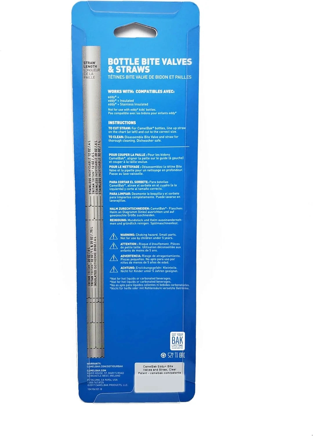 2 Bite Valves & 2 Straws Bottle Accessory T152630