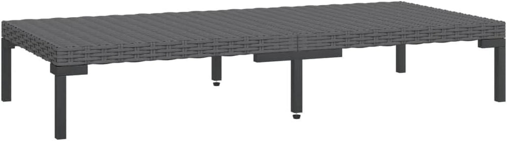 12 Piece Patio Lounge Set with Cushions Poly Rattan Dark Gray K3834