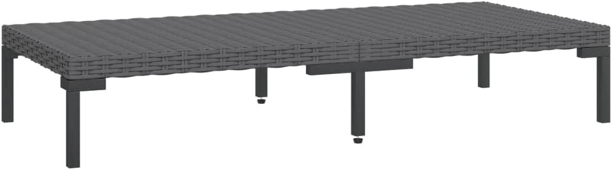 12 Piece Patio Lounge Set with Cushions Poly Rattan Dark Gray K3834