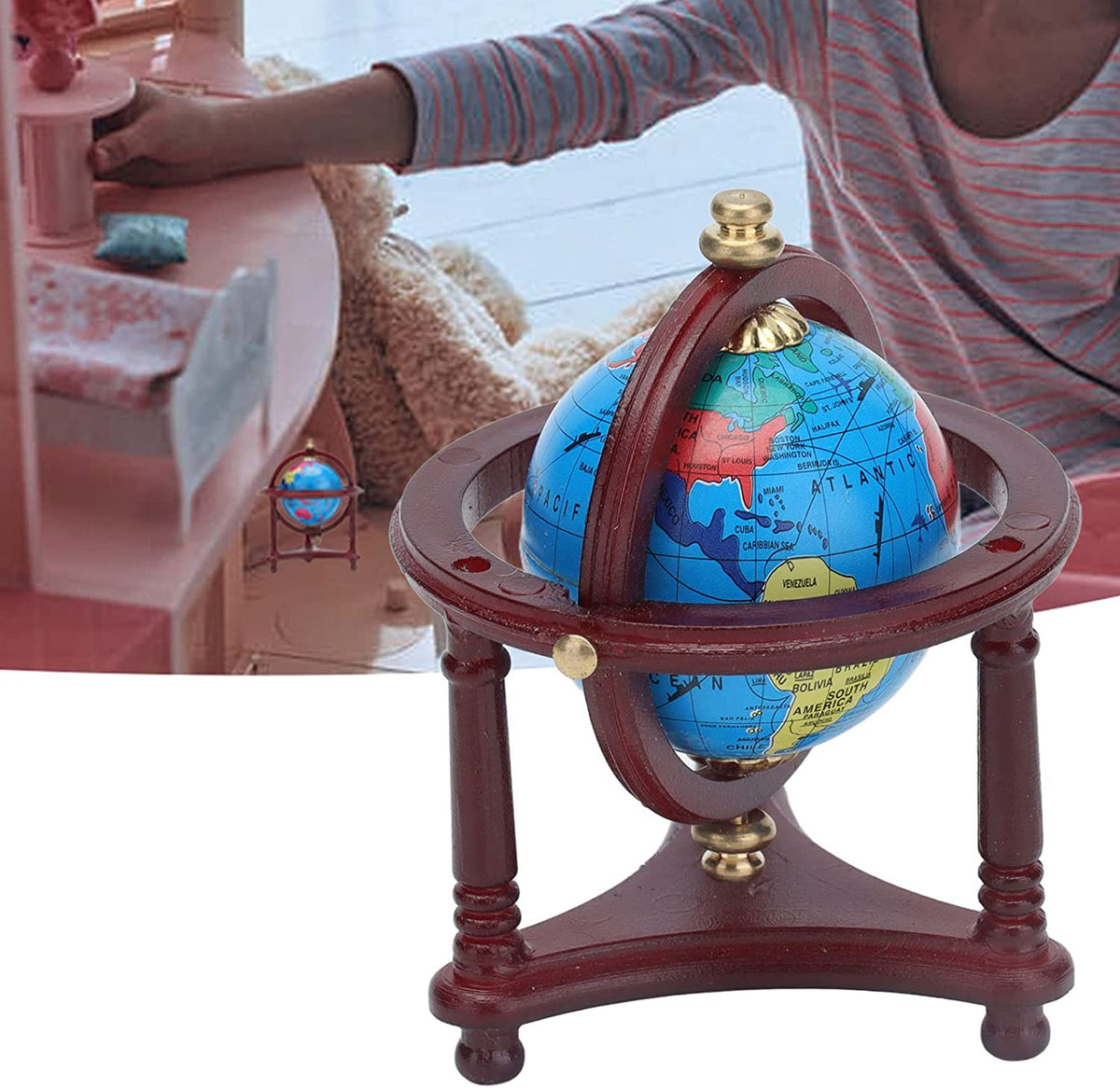 1:12 Miniature World Globe Dollhouse Decoration Accessories H90359