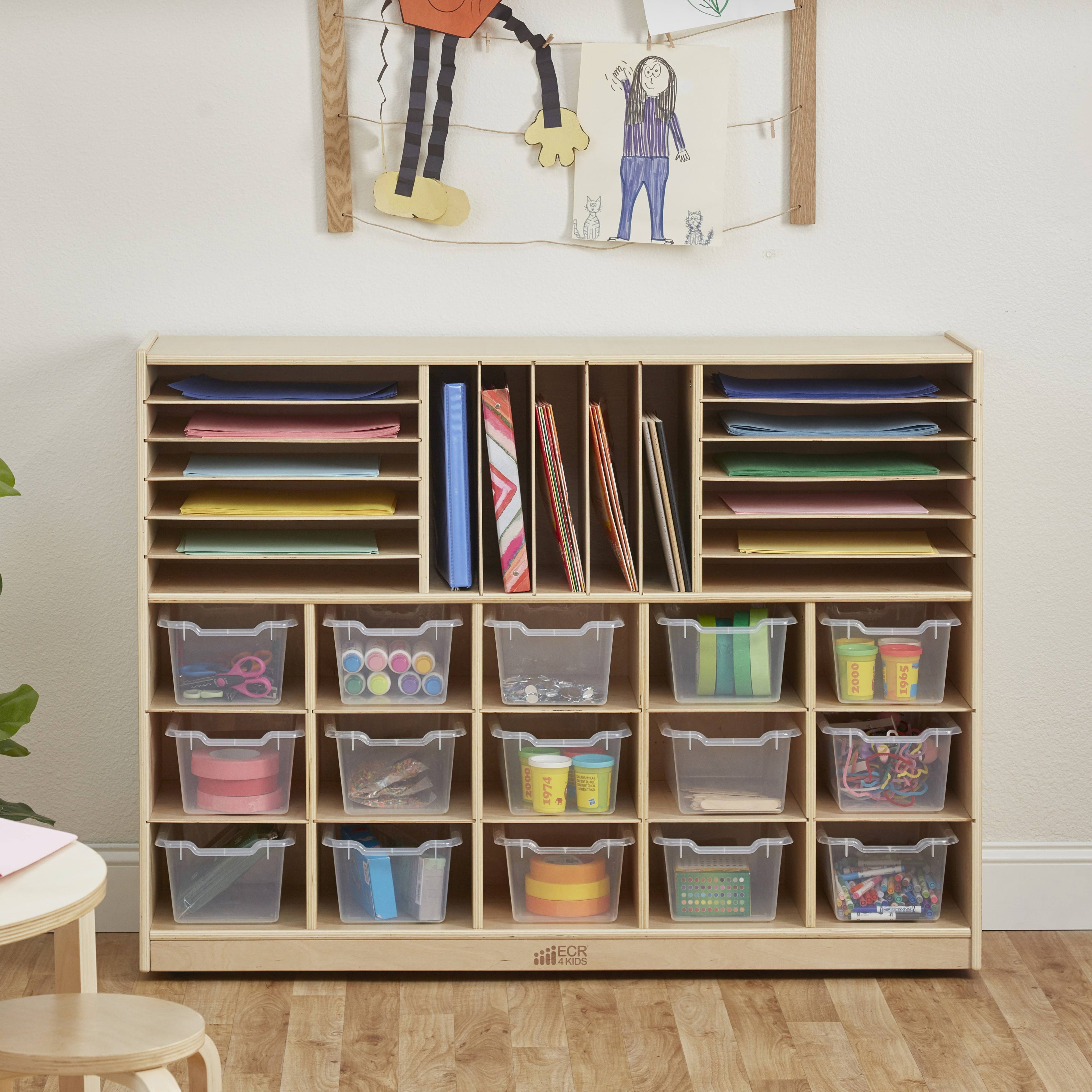 15 Clear Bins Storage Cabinet E880476
