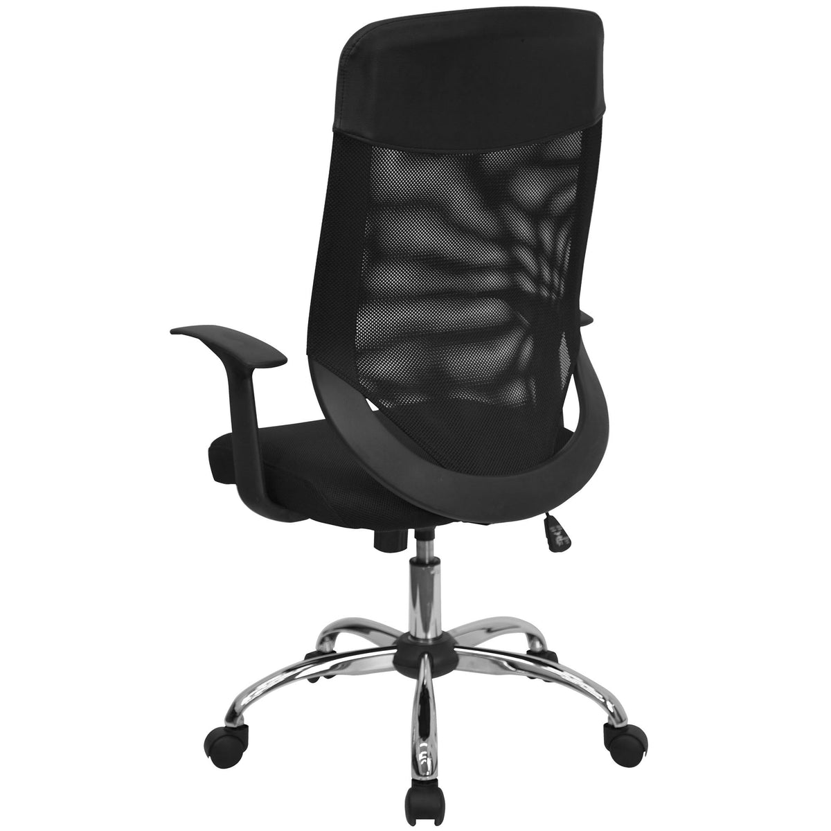 Black and Metallic Silver High Back Executive Swivel Office Chair O5923