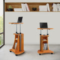 Adjustable Height Laptop Cart With Storage Q428