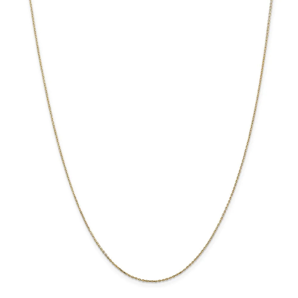 14k Yellow Gold Initial W Necklace - 22 Inch G638