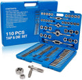 110 Piece Hardened Alloy Steel Metric Tap And Die Threading Tool Set with Storage Case R26232