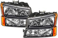 Black Housing Headlight Assembly Pack of 2 F251096