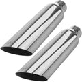 2 PCS Stainless Steel Weld-On Exhaust Tips 18" Long I486782