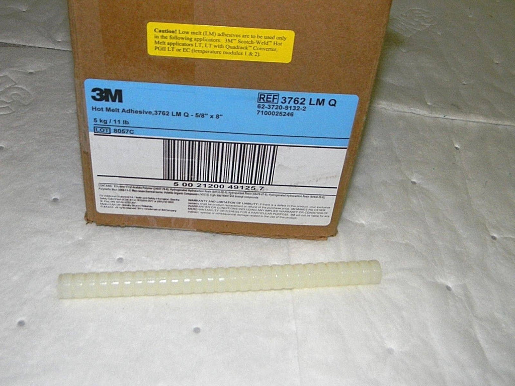 3M Hot Melt Adhesive 3762 Lm Q Light Amber, 5/8 in x 8 in B927