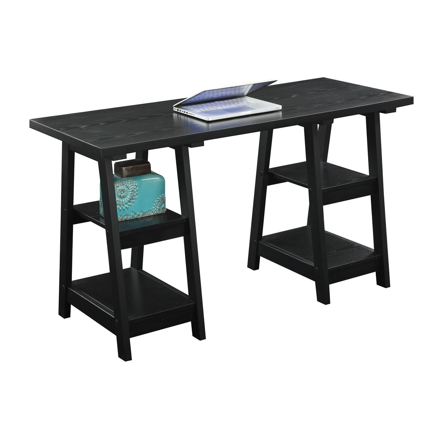 Pink Double Trestle Desk Q96723