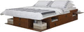 Caramel Full Size Storage Platform Bed with Drawers X9257