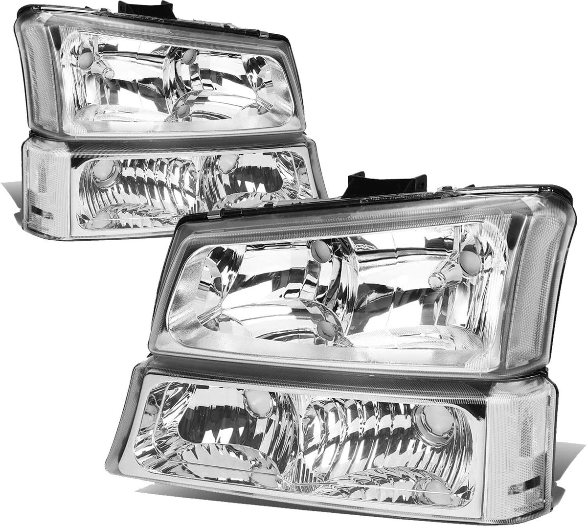 Black Housing Headlight Assembly Pack of 2 F251096
