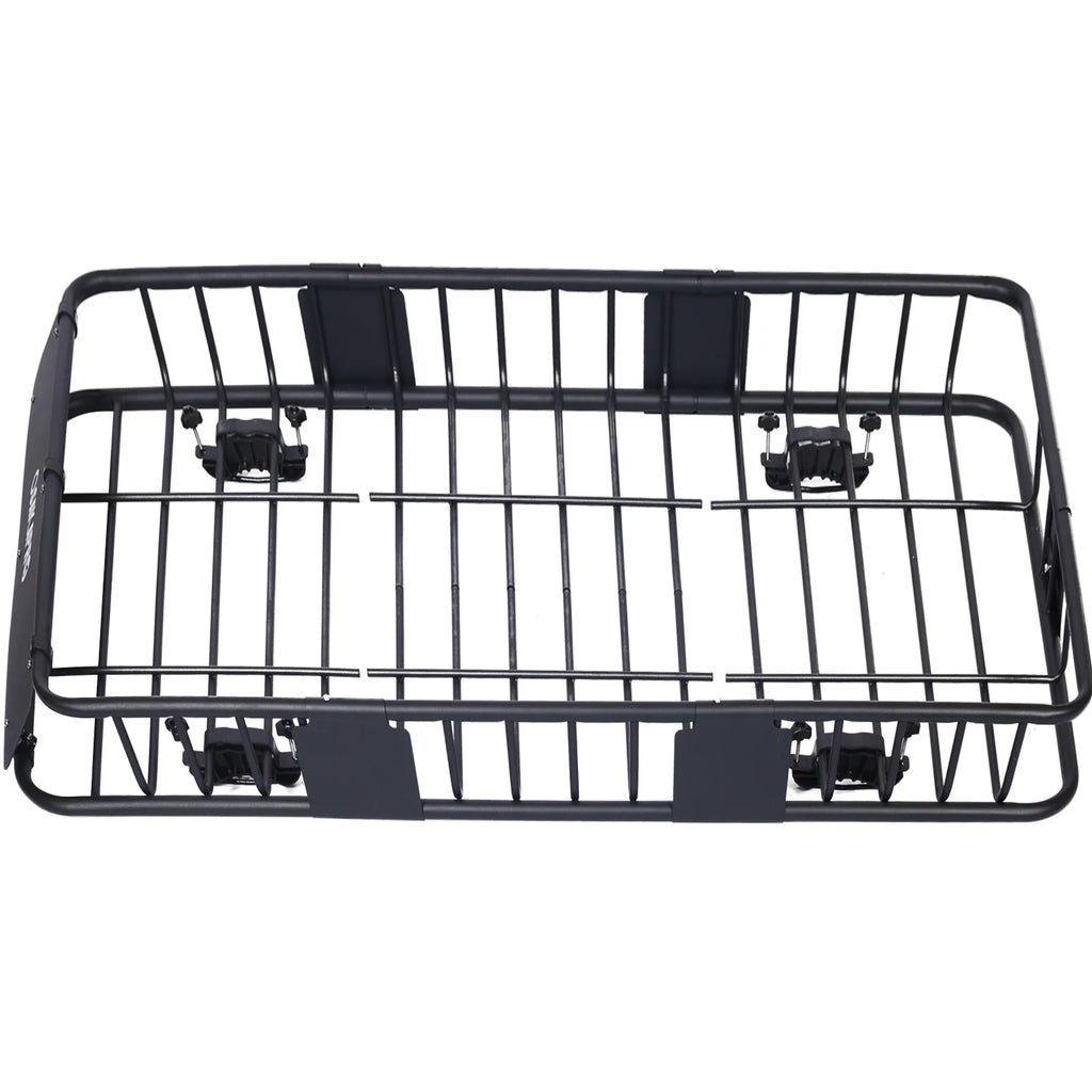 Black Steel Roof Rack Cargo Carrier Basket O2326