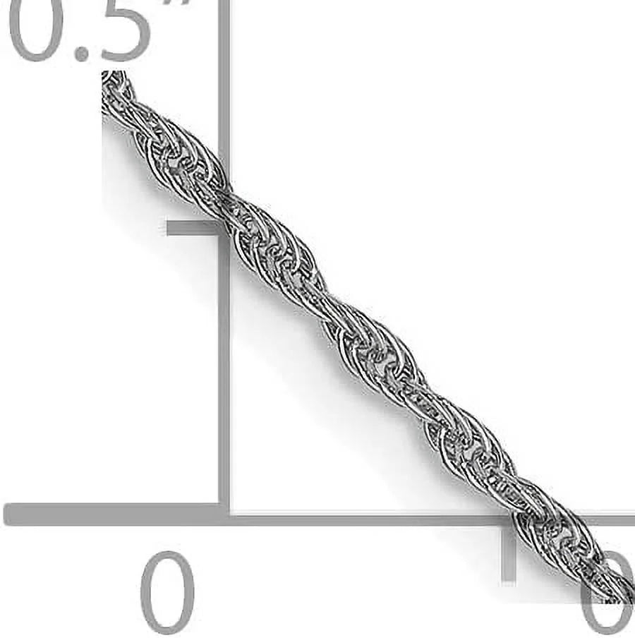 Solid 14K White Gold 1.5mm Loose Rope Chain - 24" P543472