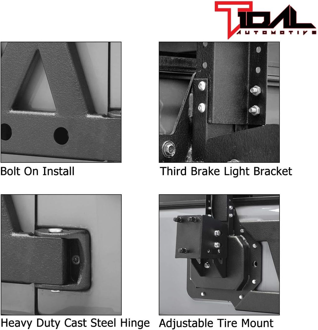 Tire Carrier with Third Brake Light Bracket A117