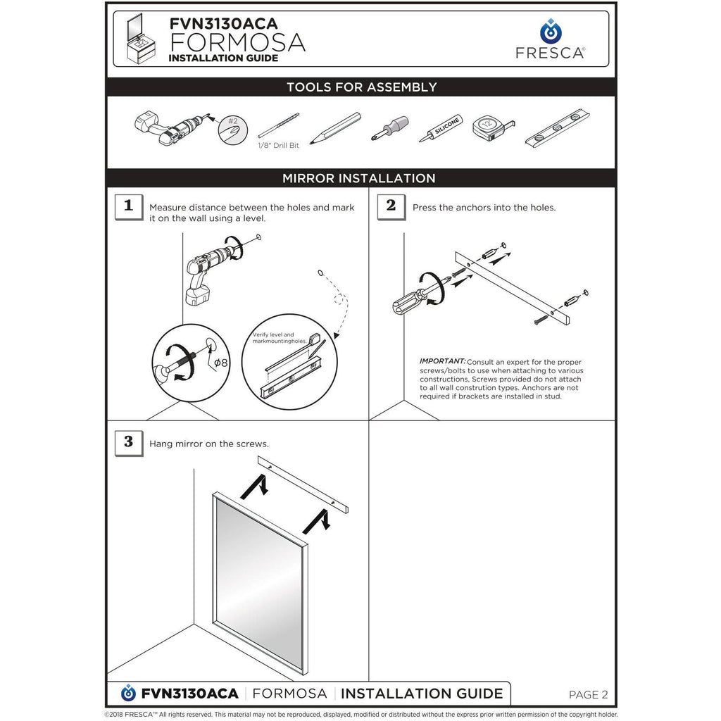 Wall Hung Bathroom Cabinet F825