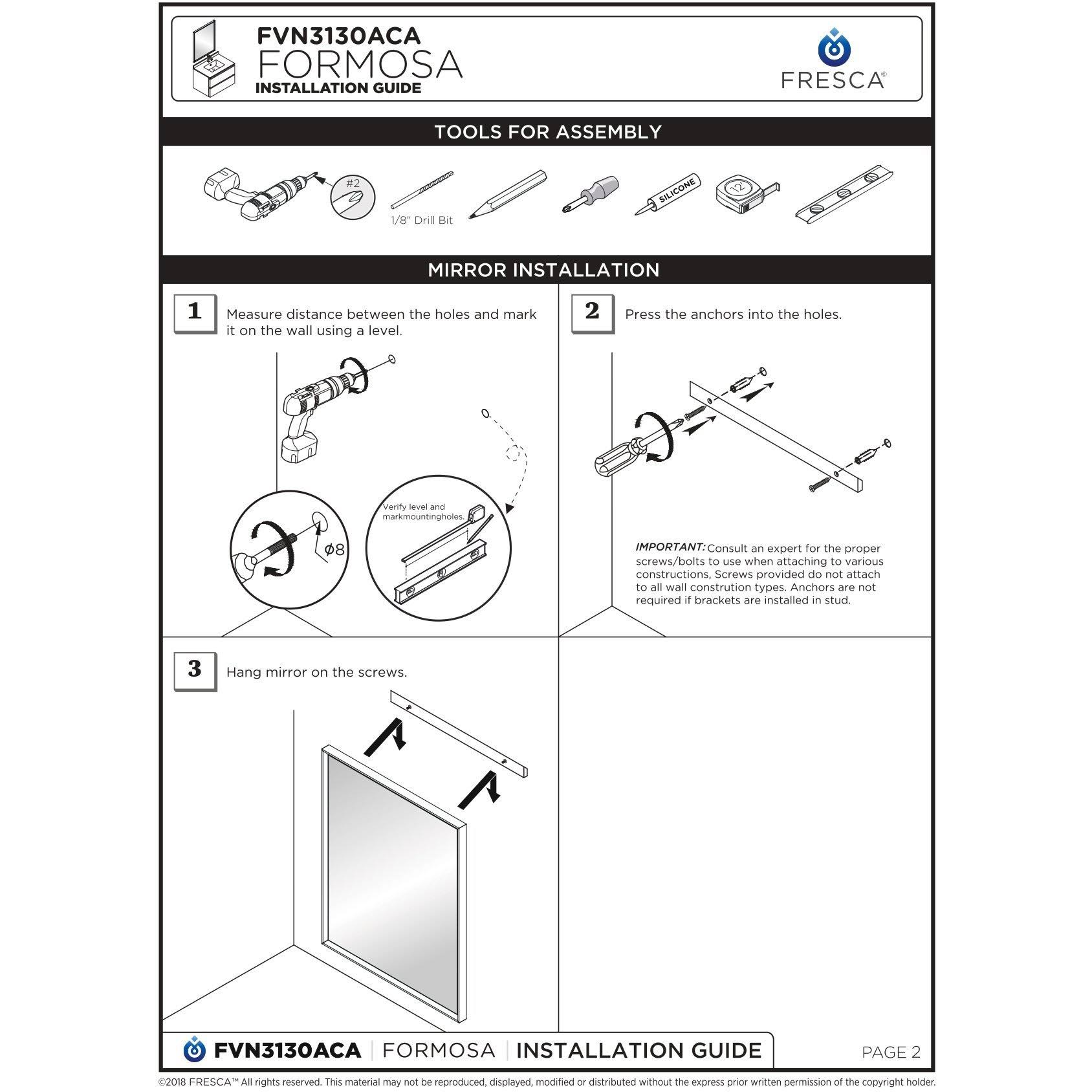 Wall Hung Bathroom Cabinet F825