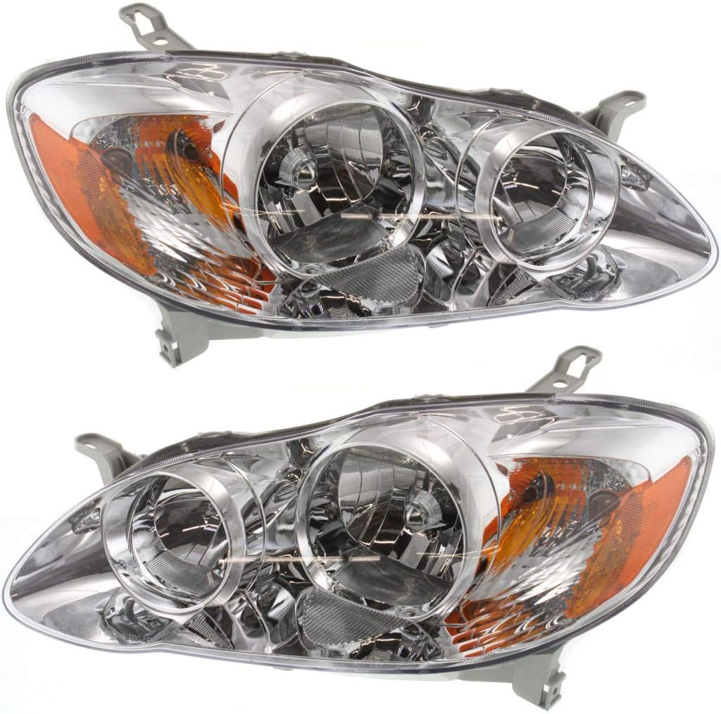 Headlight Assembly Pair for Toyota Corolla 2005-2008 J5852
