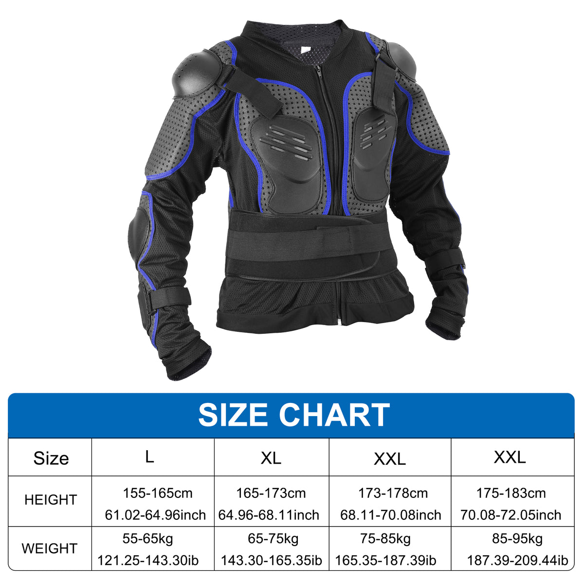 Blue Dirt Bike Motorcycle Riding Protective Full Body Armor I89771