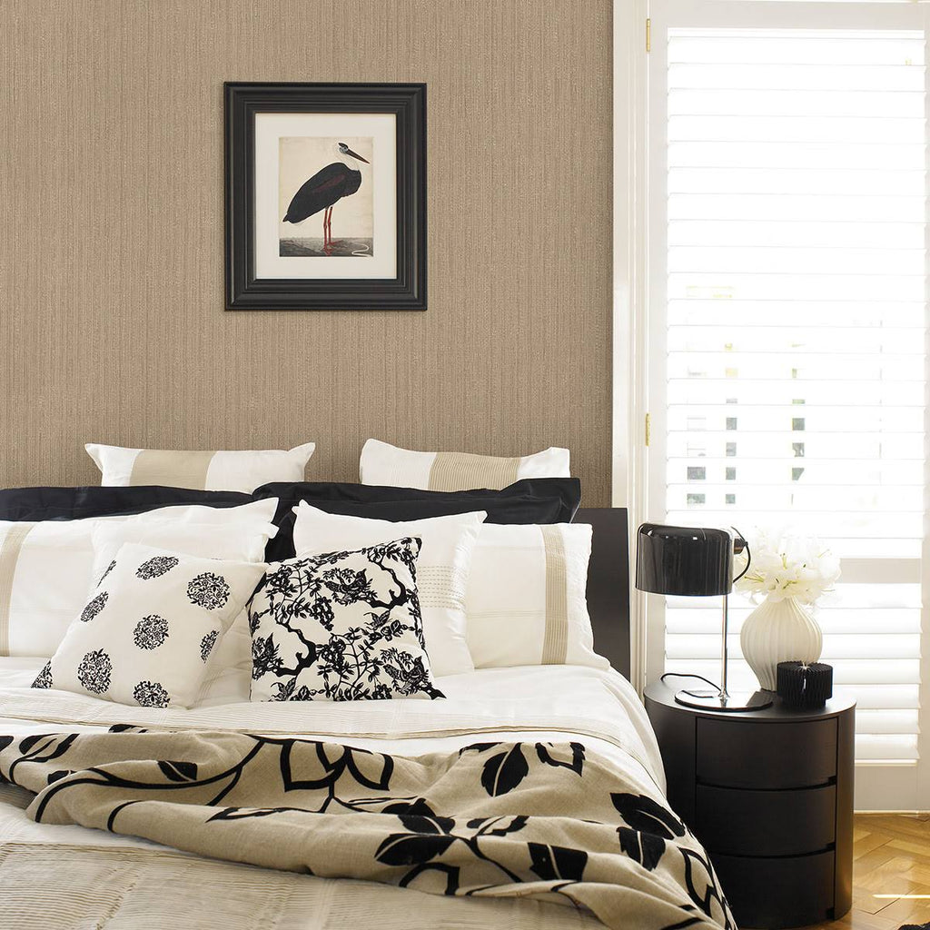 Beige Vertical Weave Wallpaper R7667