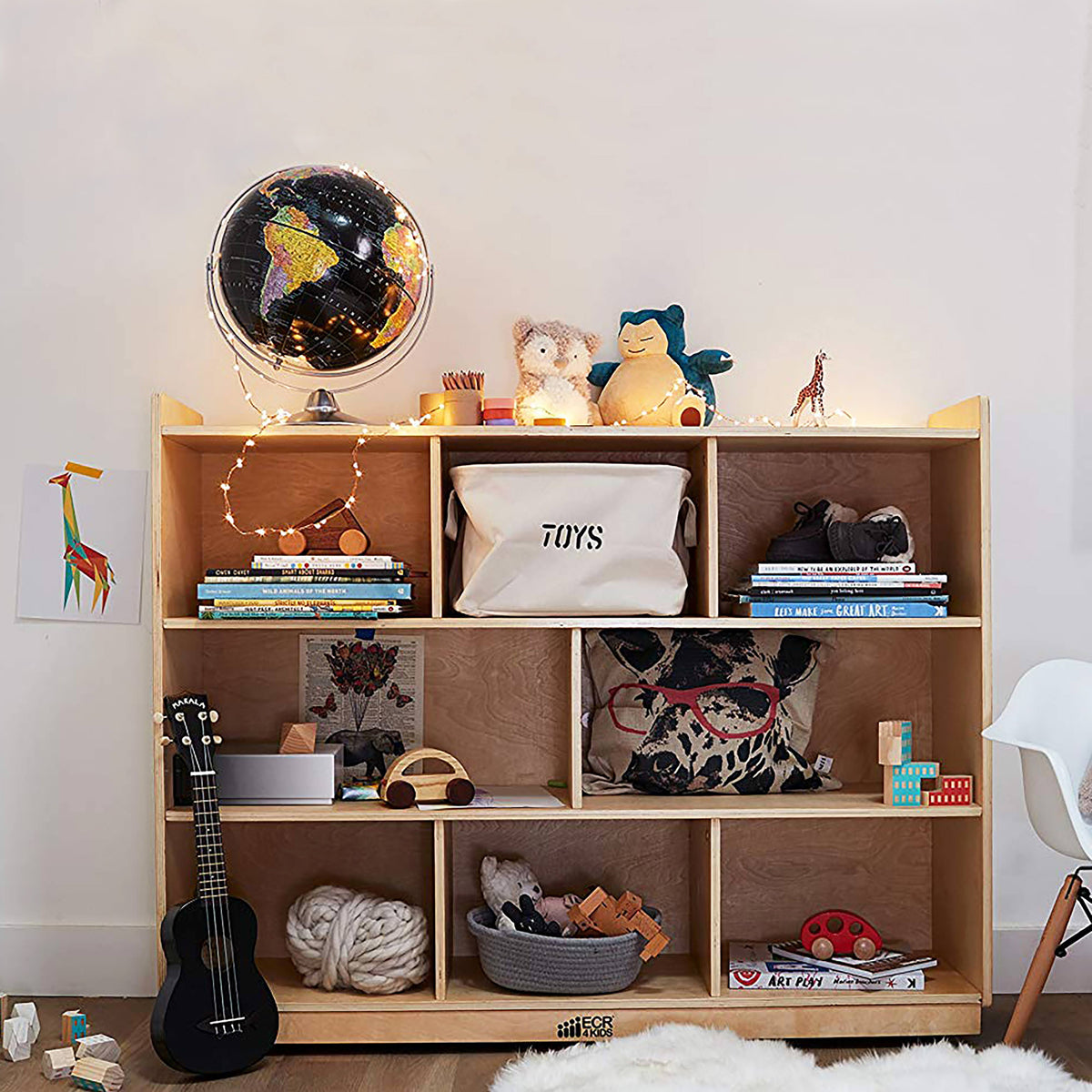 8-Compartment Birch Storage Cabinet G39287