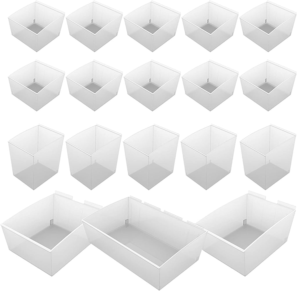 18-Piece Storage Bin Kit for PVC Slatwall B2637