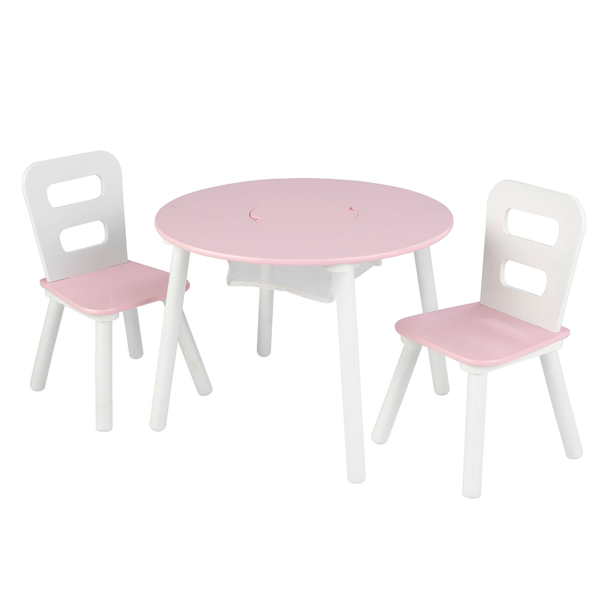 White Round Table and 2 Chair Set B2604