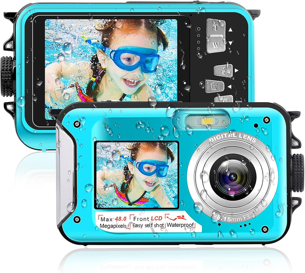Waterproof 2.7K Full HD 48MP Underwater Camera, Pack of 2 U51884