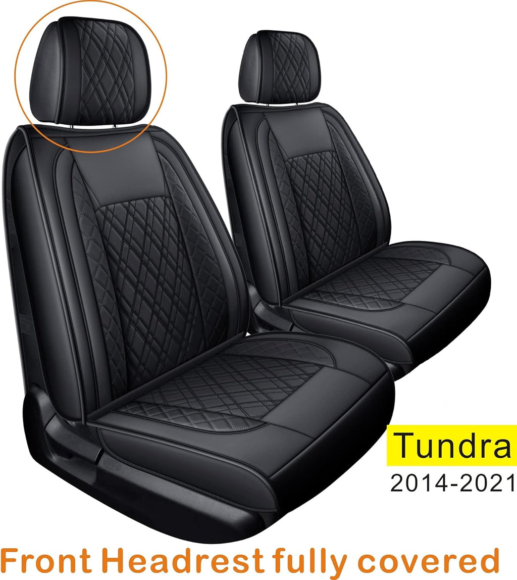 Black & Red Faux Leather Seat Covers H2949