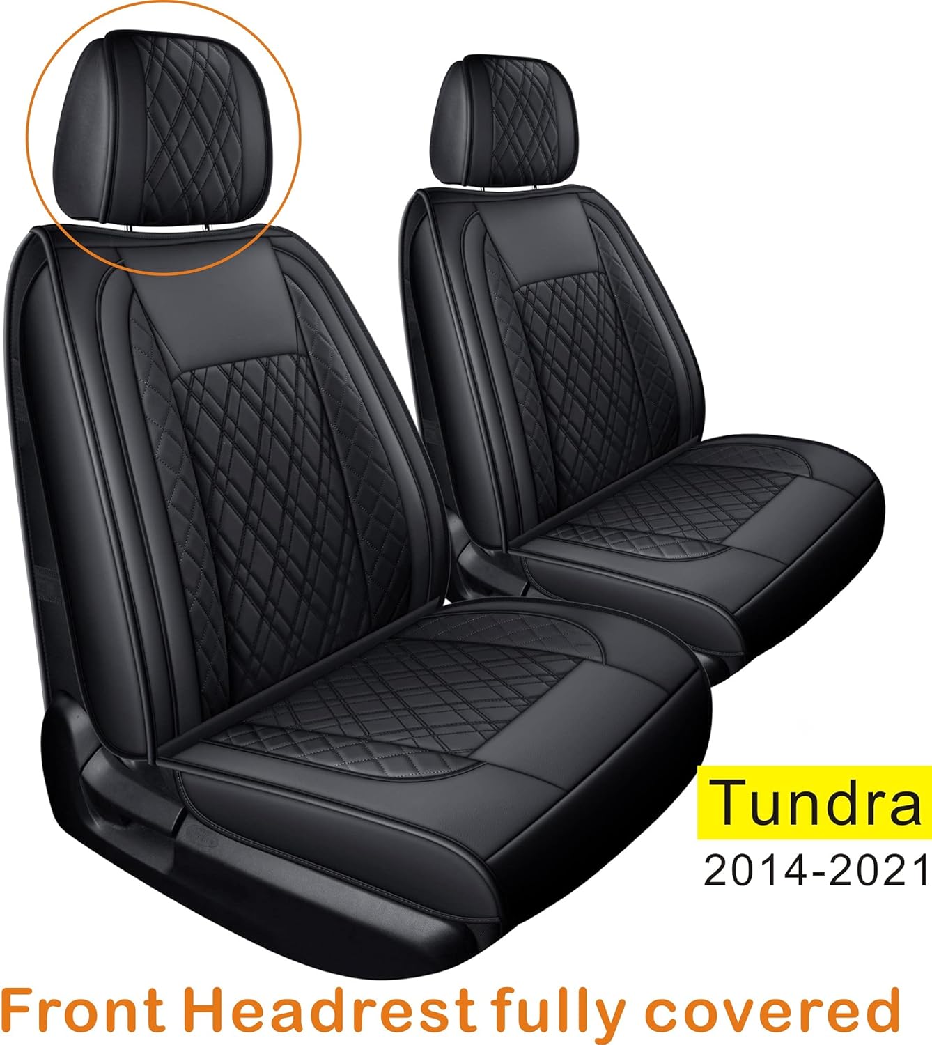 Black & Red Faux Leather Seat Covers H2949