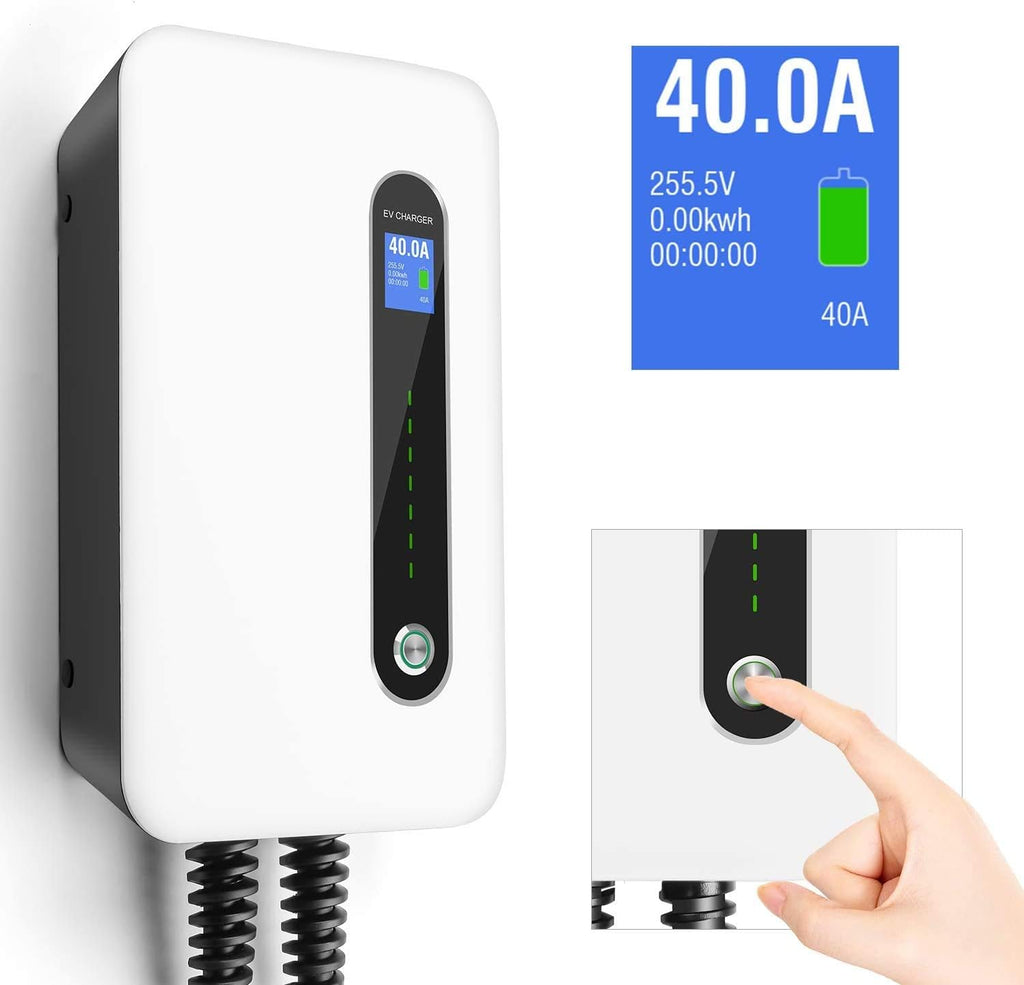 32Amp Level 2 EV Wall Charging Station, 220/240 Volt, 30 Feet NEMA 14-50P T505018