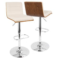 Cream Leather Adjustable Barstool O5504