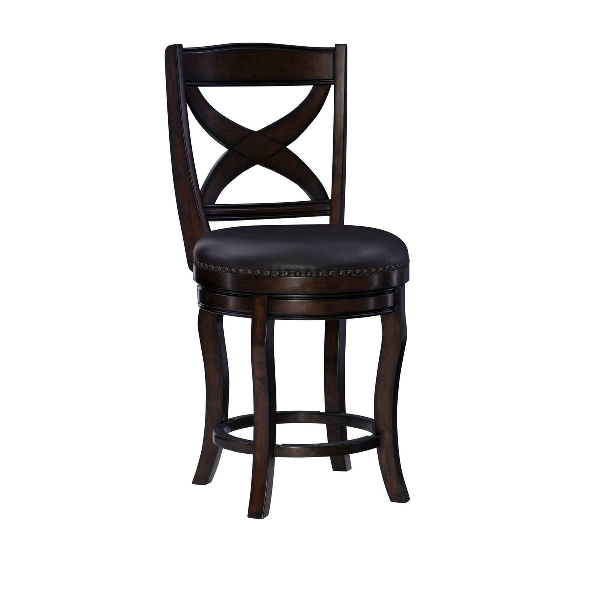 Swivel Counter Height Barstool Espresso N17370
