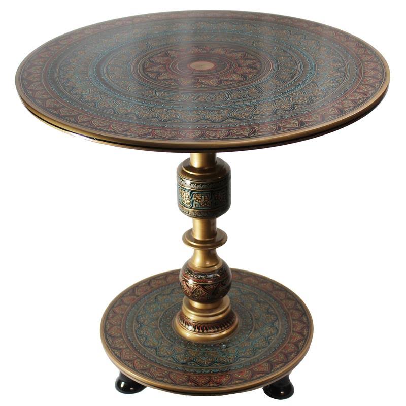 Army Green Round Wooden Accent Table N565483