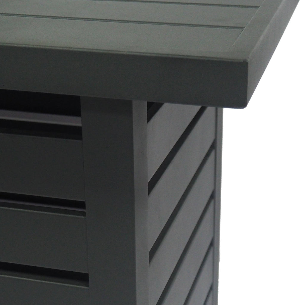 Matte Black Rectangular Iron Fire Pit S158