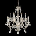 12-Light Candle Style Tiered Chandelier Crystal Polished Brass E80814
