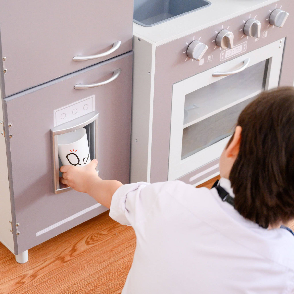 Gray Kids Play Kitchen with Cookware R955667