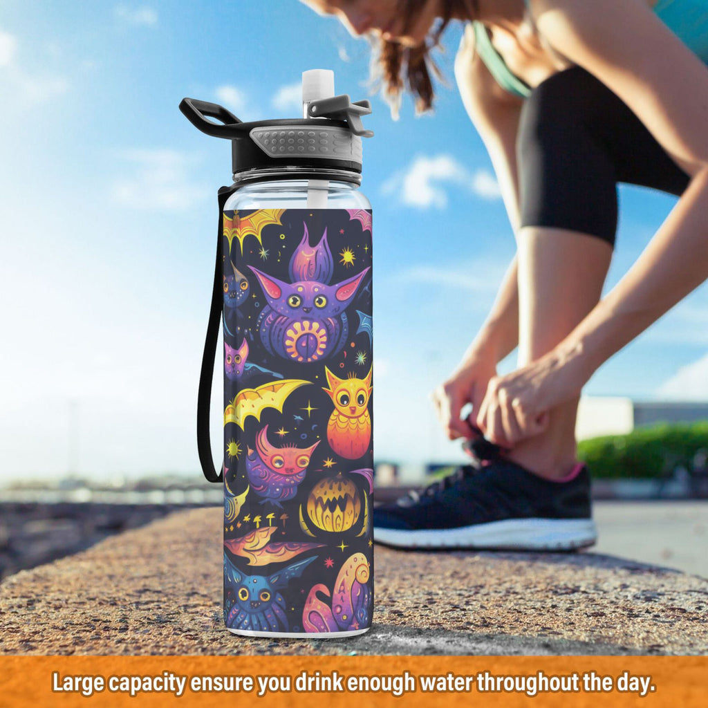 Clear 32oz Triton Sports Water Bottle with Straw A6778