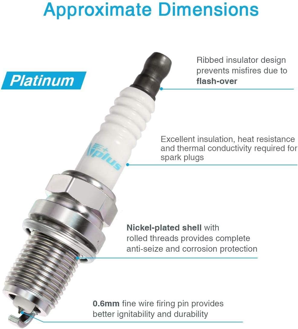 Set of 4 Ignition Coils & Spark Plugs Compatible with Kia Rio Hyundai Accent 1.6L E968470