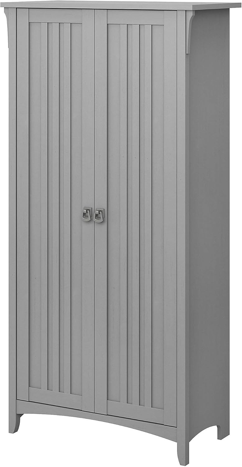 Bathroom Storage Cabinet with Doors in Cape Cod Gray Q952