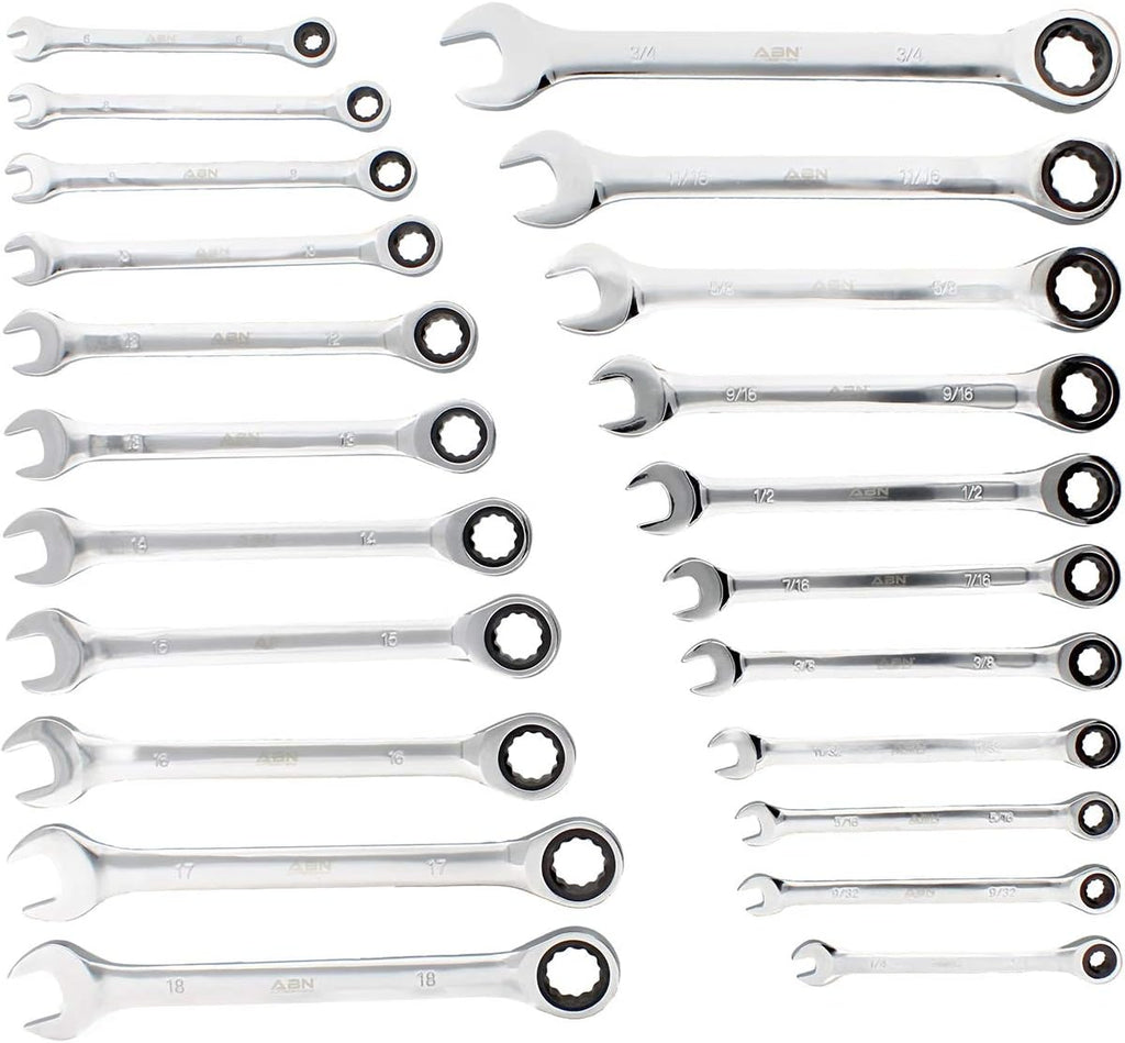 22 Pc Ratcheting Wrench Set with Travel Pouch L560