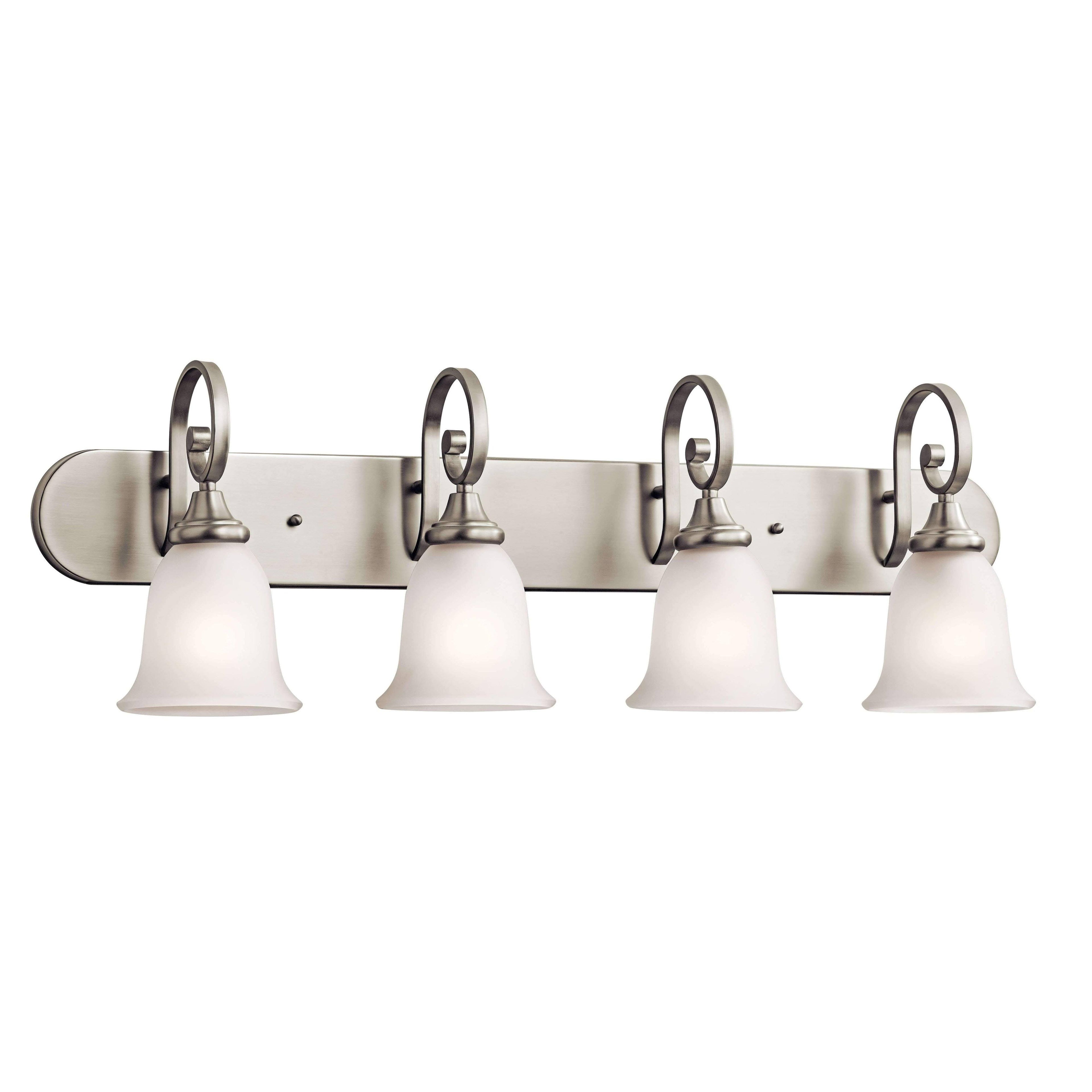 Brushed Nickel Four-Light Bath Fixture Z817