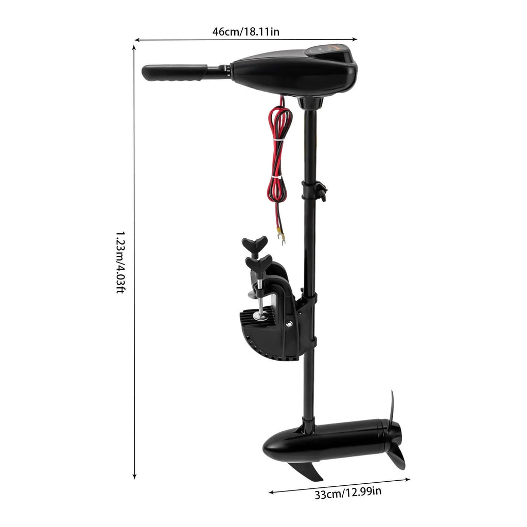 24V 85 LBS Electric Outboard Motor Trolling Fishing Boat Brush Engine H633307