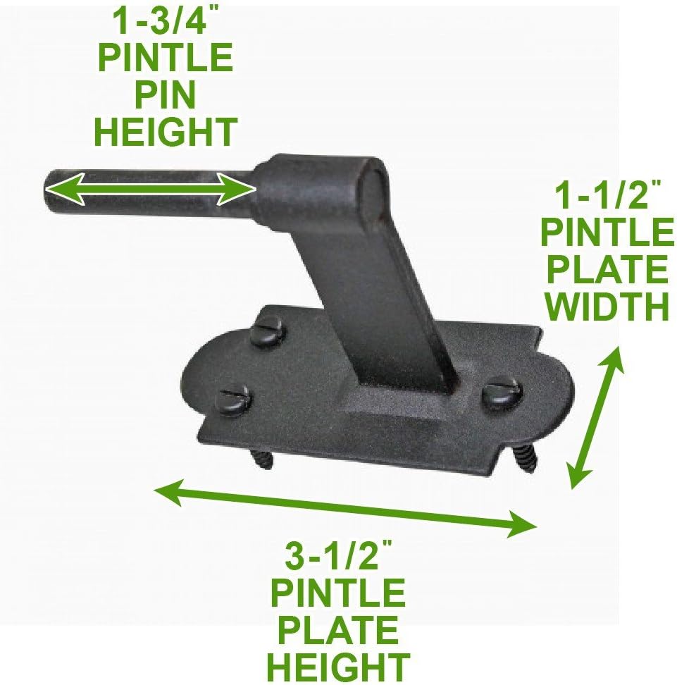 Black Offset Pintle Hinge 11 3/4 Large Cast Iron Pack of 10 R703356