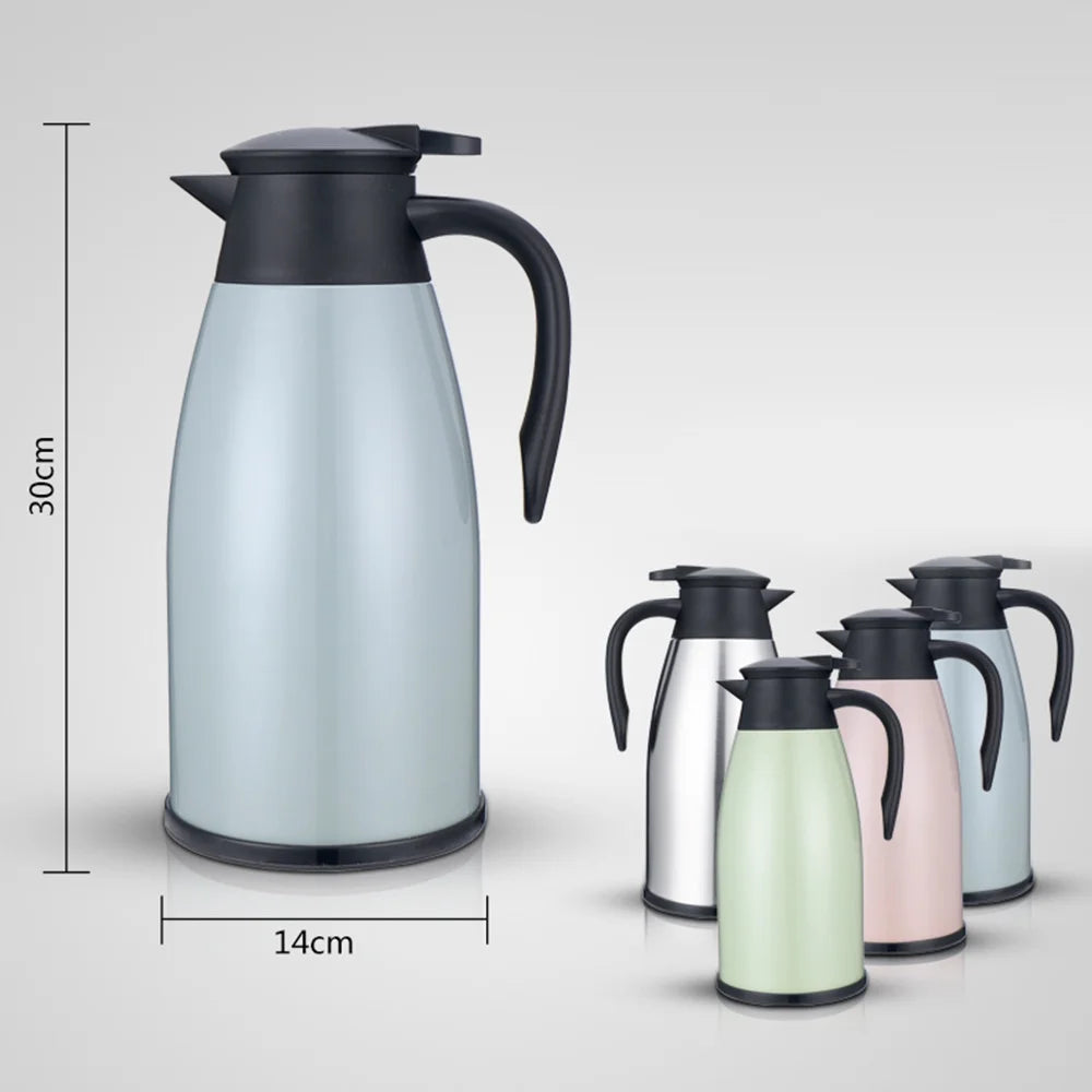 Silver Stainless Steel Vacuum Flask, 2L, Double Walled Insulation Bottle M3938