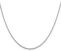Solid 14K White Gold 1.5mm Loose Rope Chain - 24" P543472