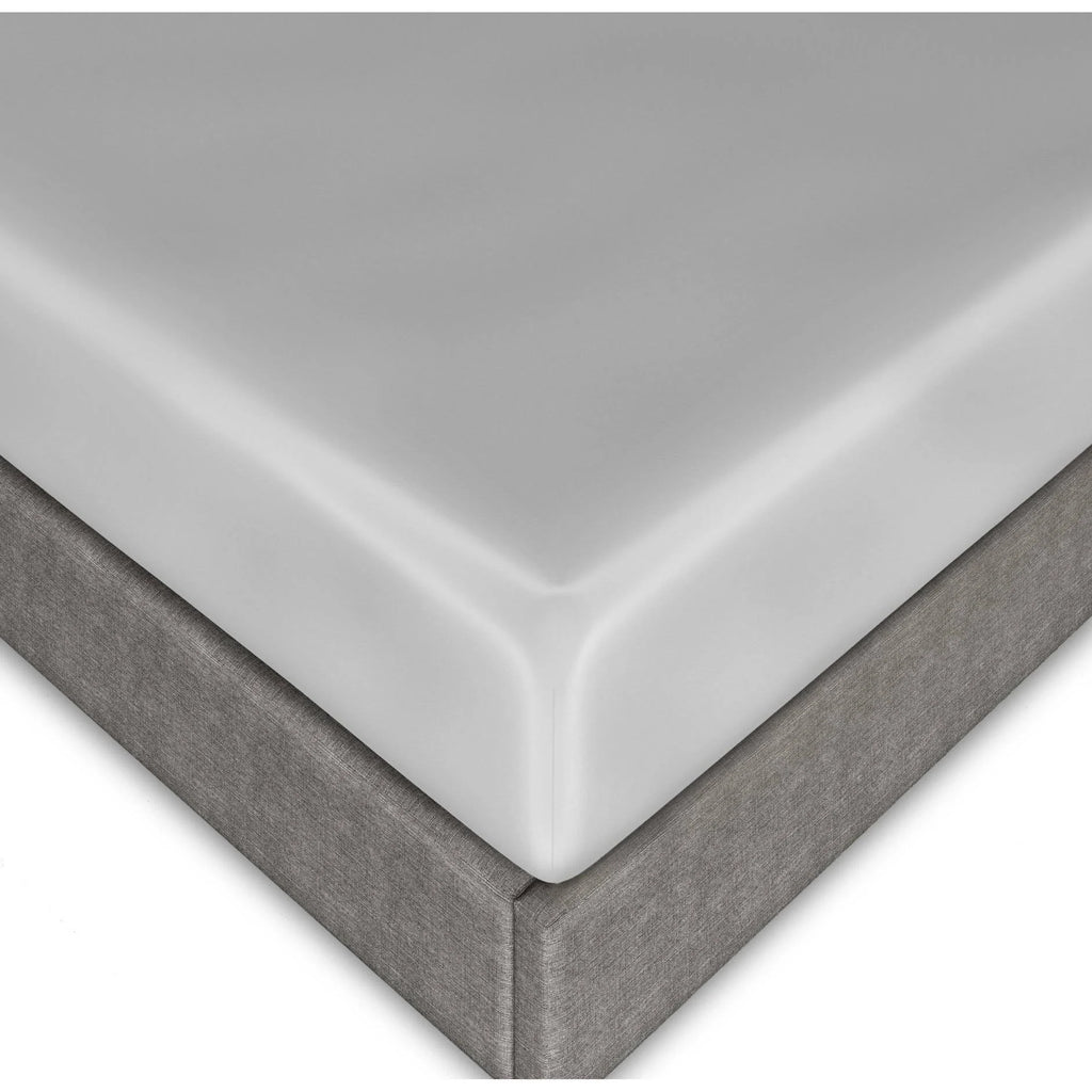 Silver Cal-King Fitted Silk Sheets T159230