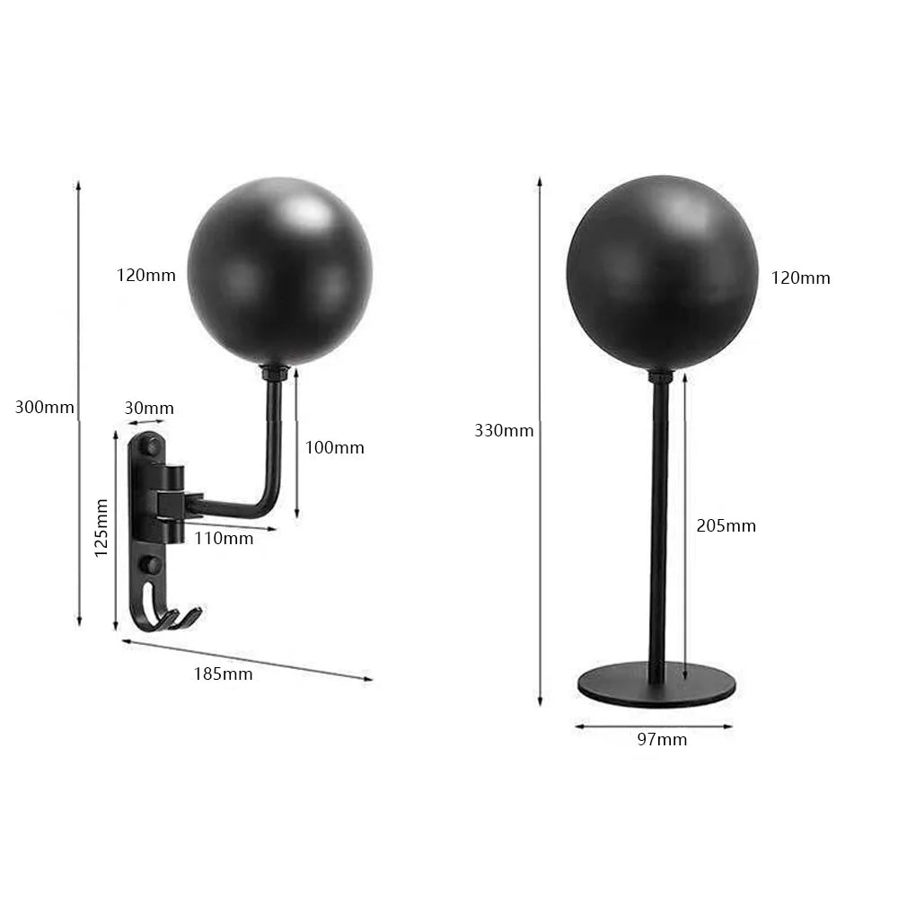 Metal Wall-Mount Helmet Holder Display Stand N4479