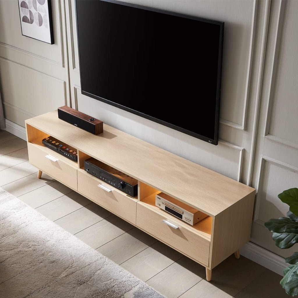 63 inch Wooden TV Cabinet with LED Light X881437
